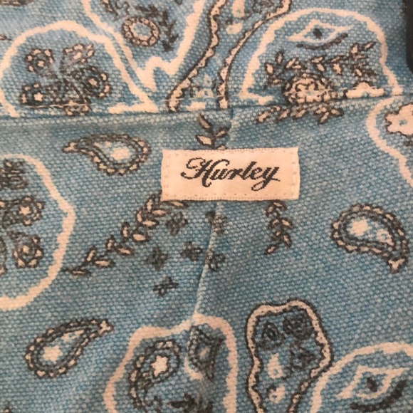 Hurley Y2K Sky Blue and White Low Rise Floral Shorts - Size 3 Juniors - Picture 6 of 8